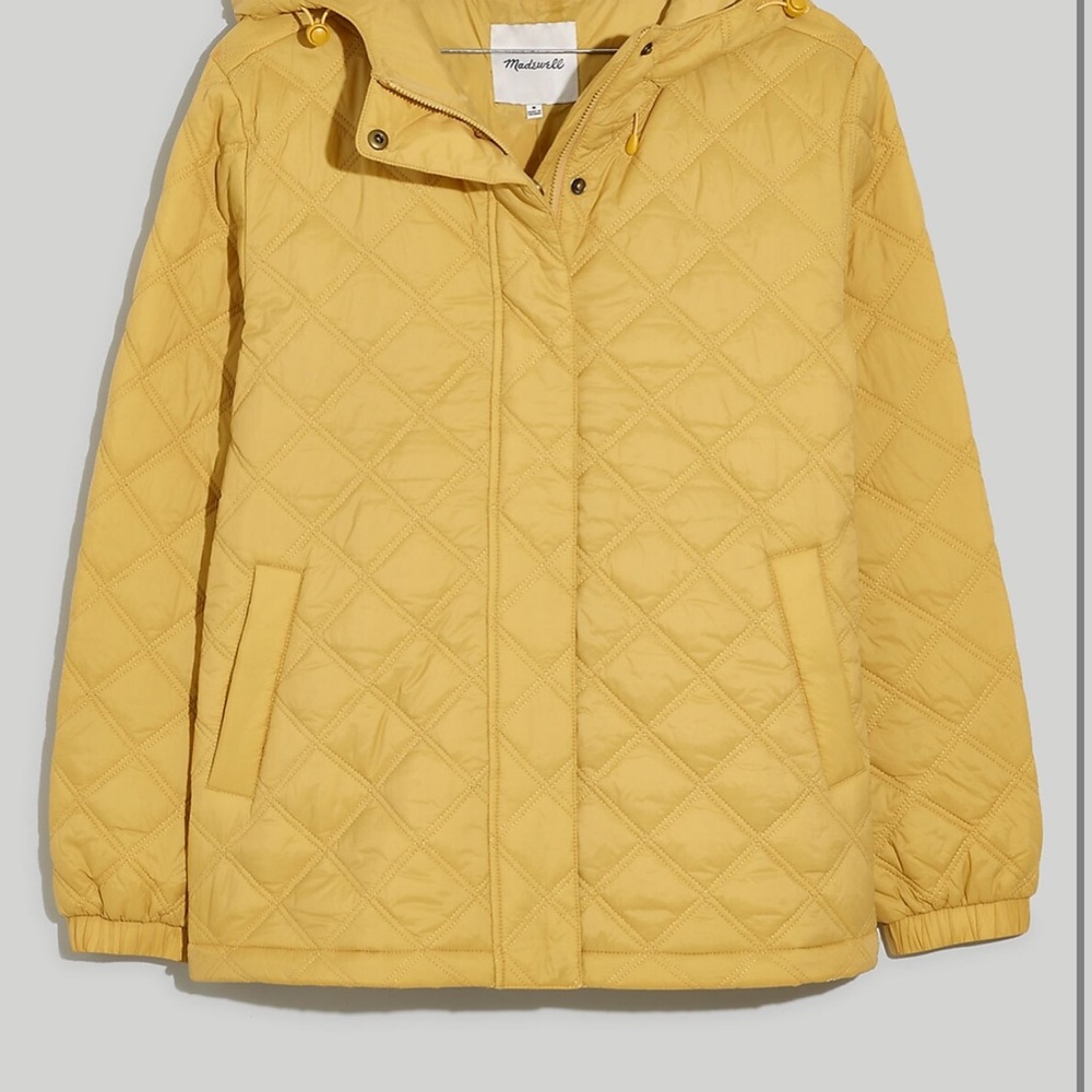 Madewell Airpuff Quilted Packable Puffer Jacket Size XS — Yellow — NB254
